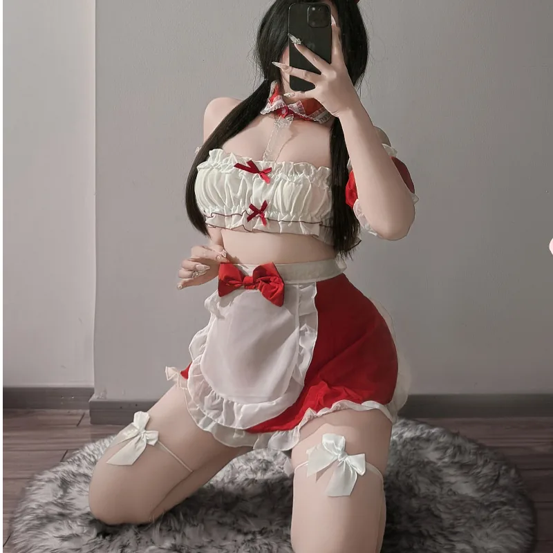 Set costume roleplay da cameriera di Capodanno