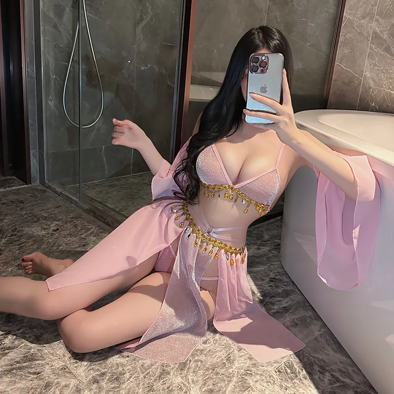 Ensemble robe style hanfu en dentelle vintage
