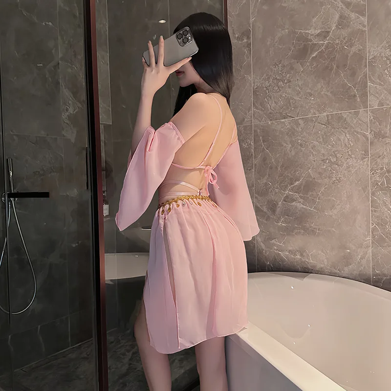 Ensemble robe style hanfu en dentelle vintage
