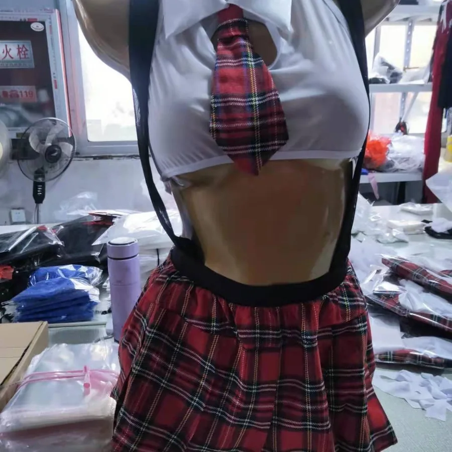 Conjunto de Sutiã Cosplay de Colegial