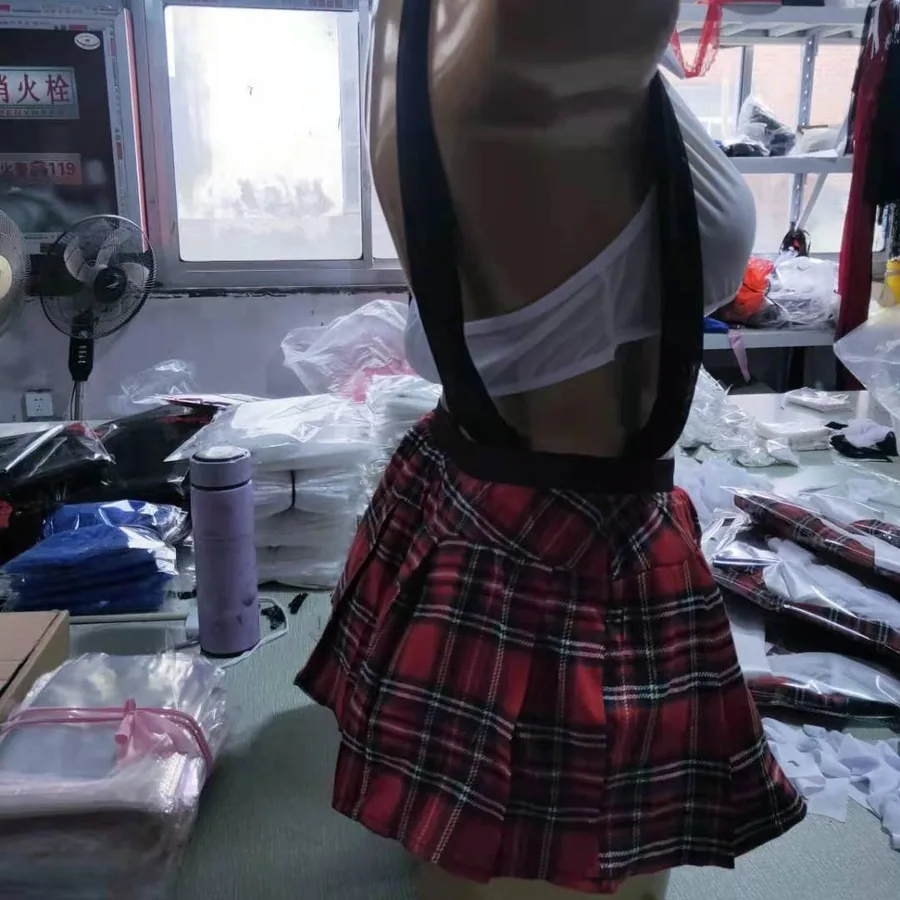 Conjunto de Sutiã Cosplay de Colegial