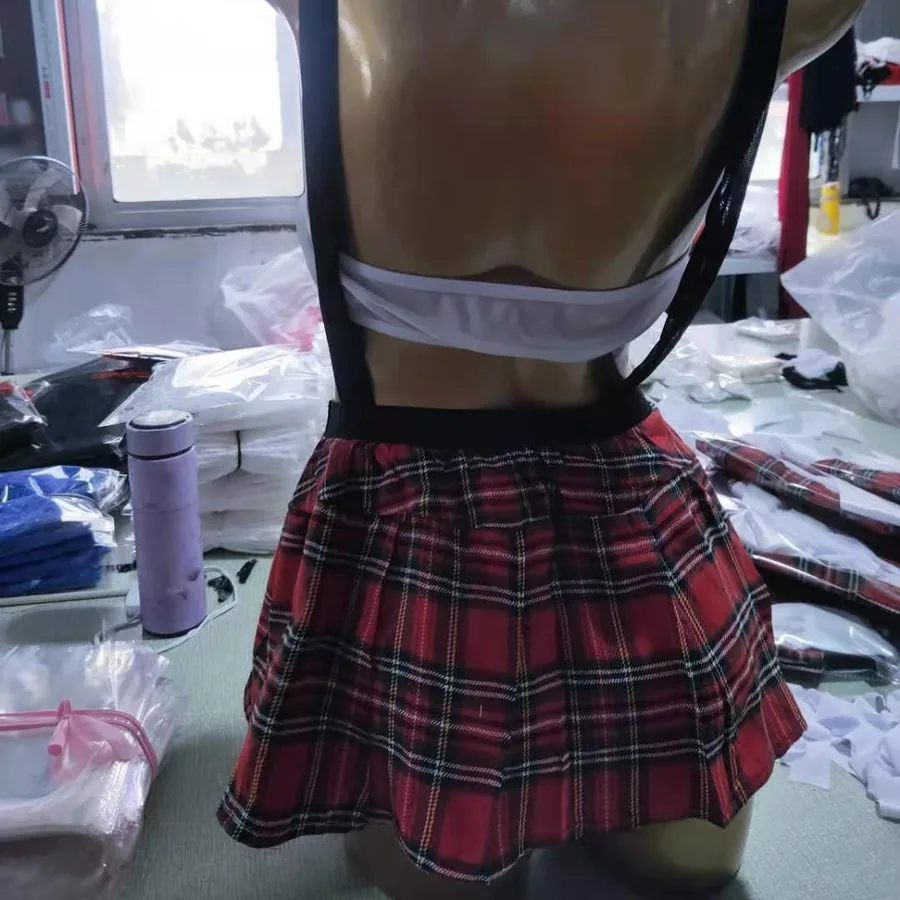 Conjunto de Sutiã Cosplay de Colegial