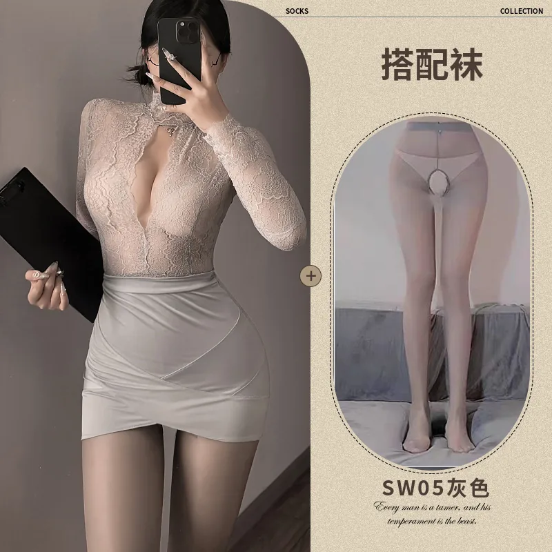 Grey with stockings