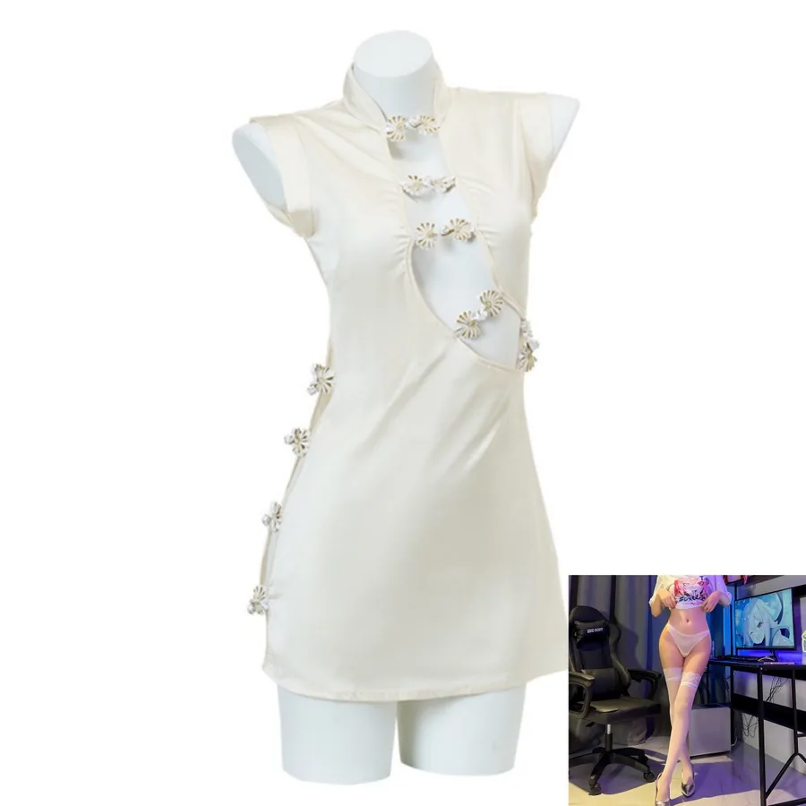 Zestaw kostiumu do odgrywania ról qipao z wycięciami