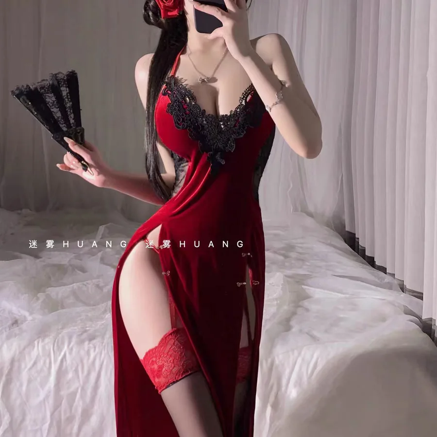 Red with stockings
