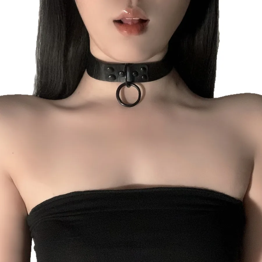 Conjunto de collar choker con forma de gato