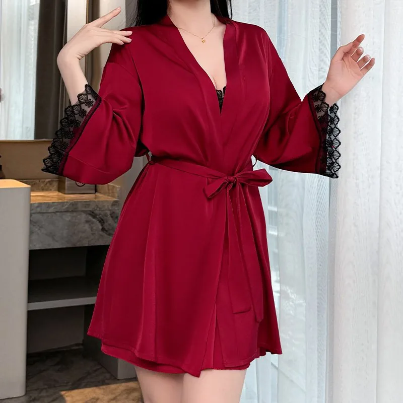 Camisón de tirantes de malla y encaje con relleno