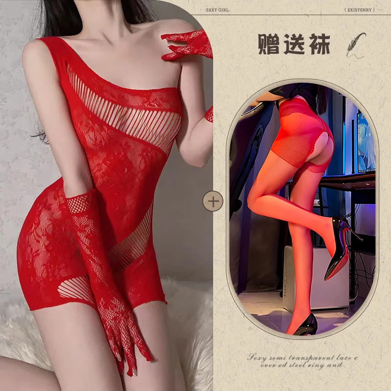 Red with stockings