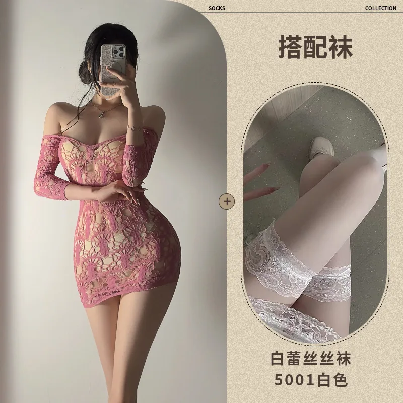 Pink with white stockings