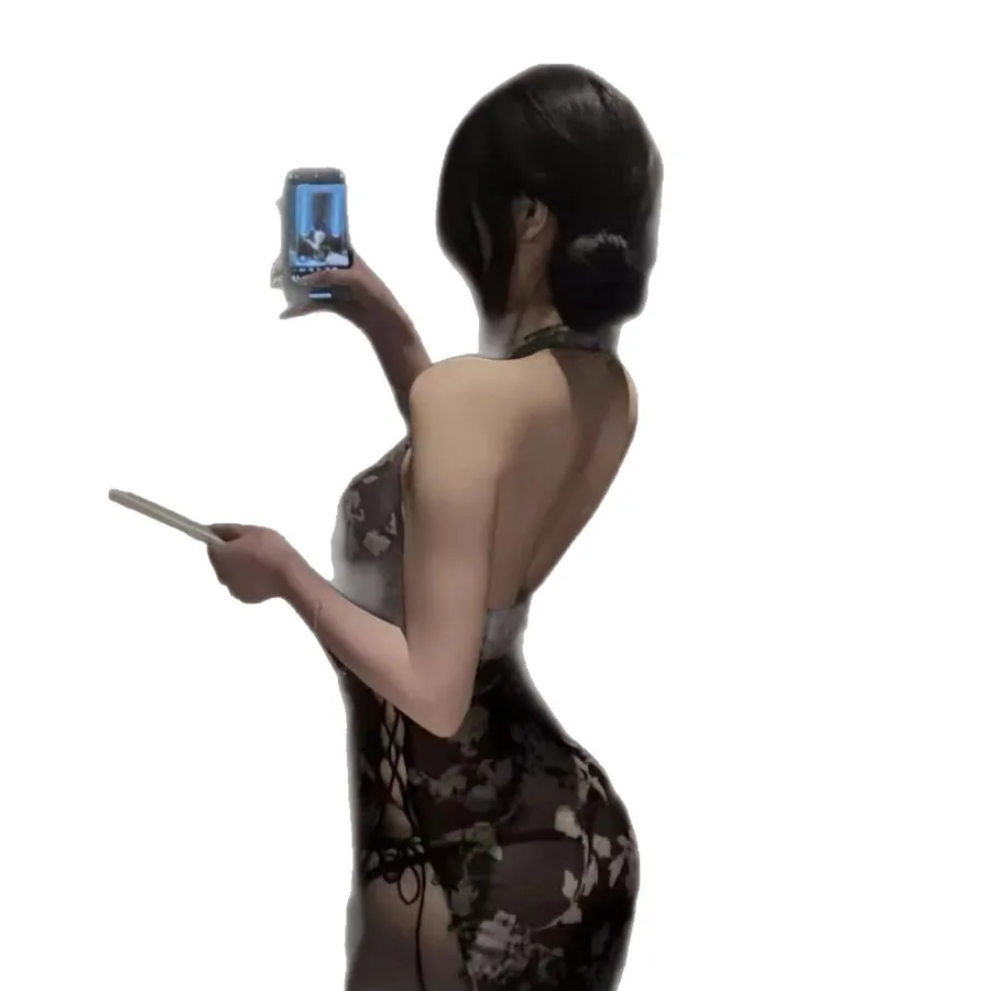 Costume roleplay stile qipao con schiena scoperta