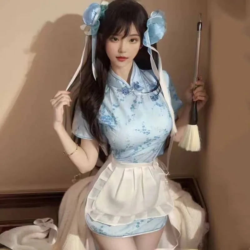 Costume roleplay stile qipao con schiena scoperta