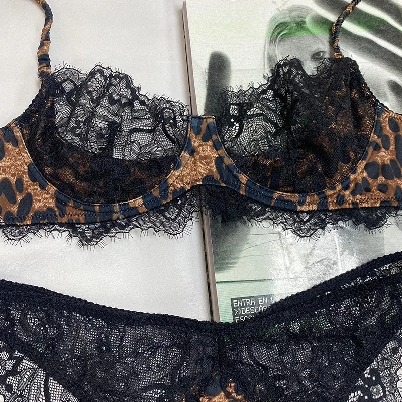 Set reggiseno in pizzo ultra-sottile