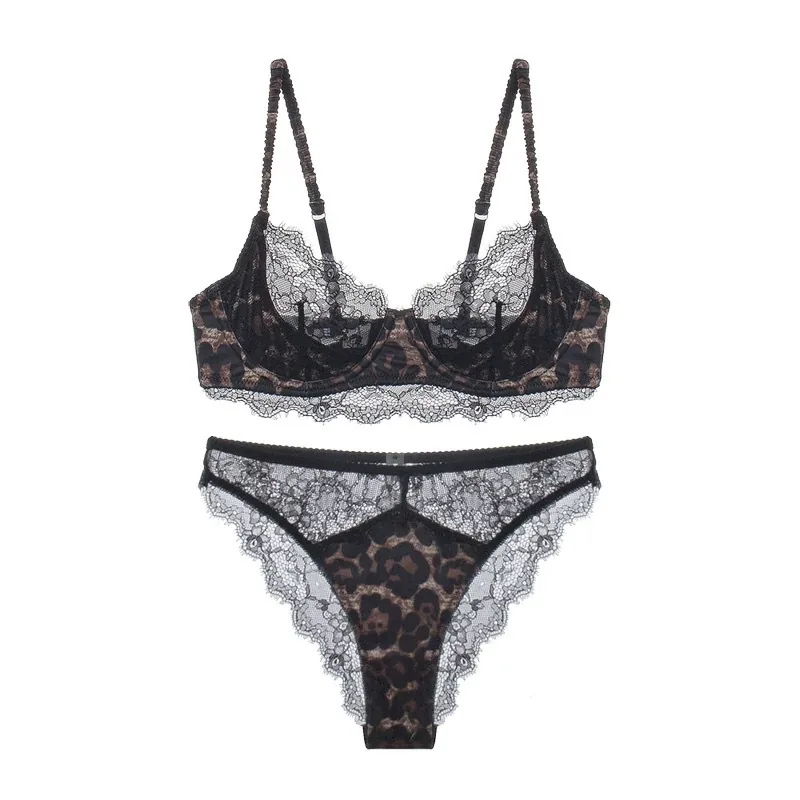 Set reggiseno in pizzo ultra-sottile