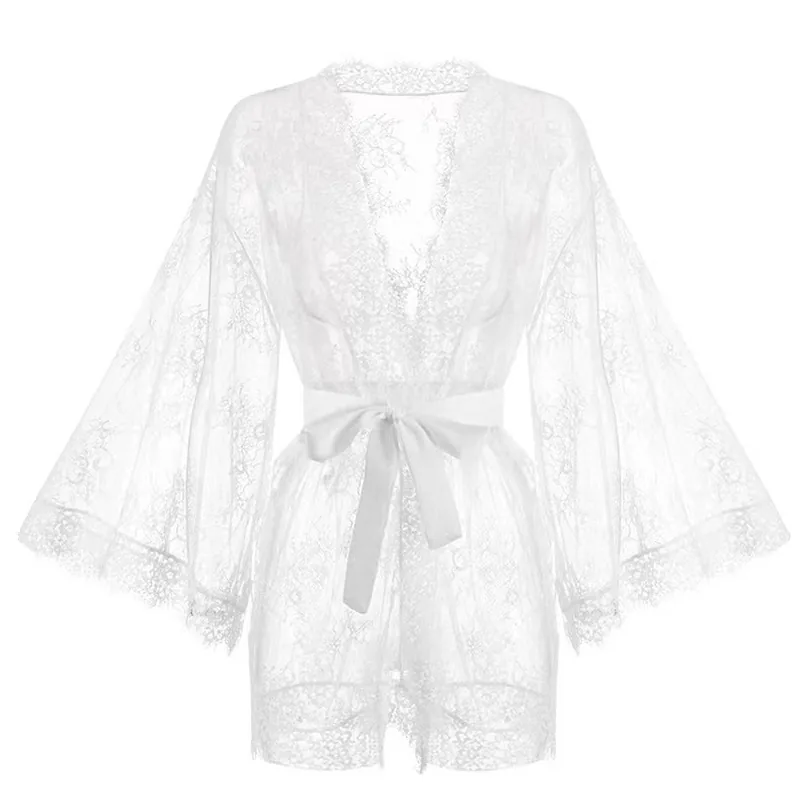 Set intimo con vestaglia in pizzo