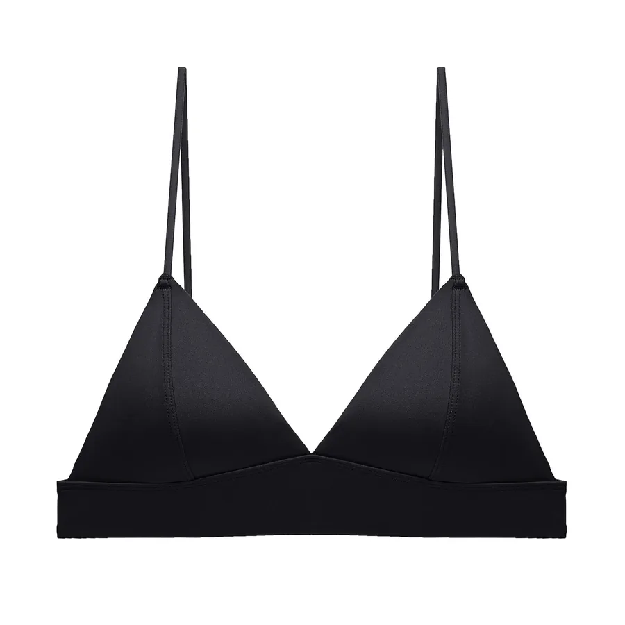 Soutien-gorge sans armatures à bonnets triangulaires imprimé léopard