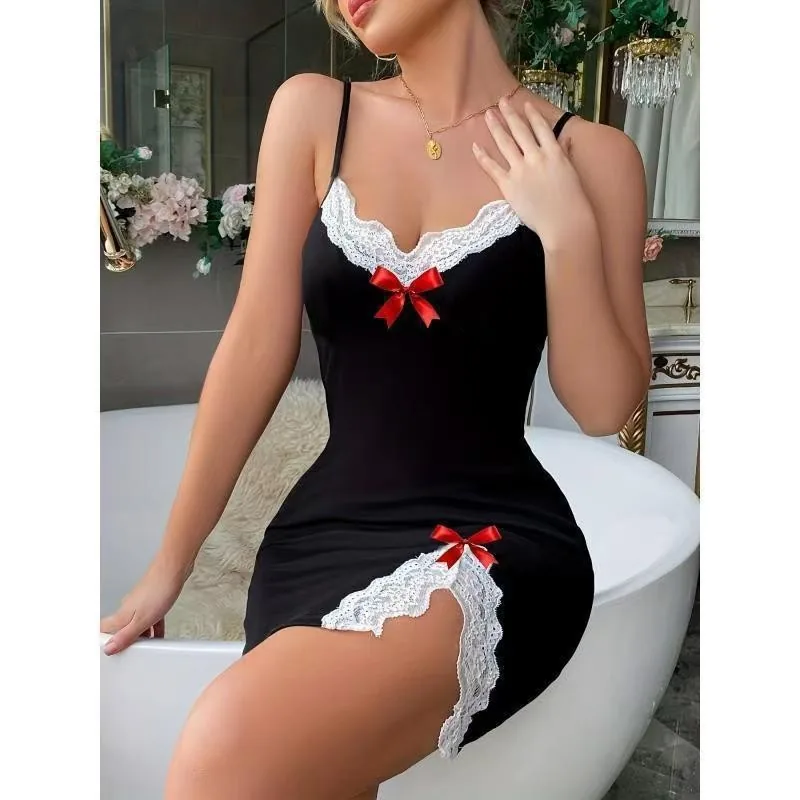 Nuisette dos nu en dentelle