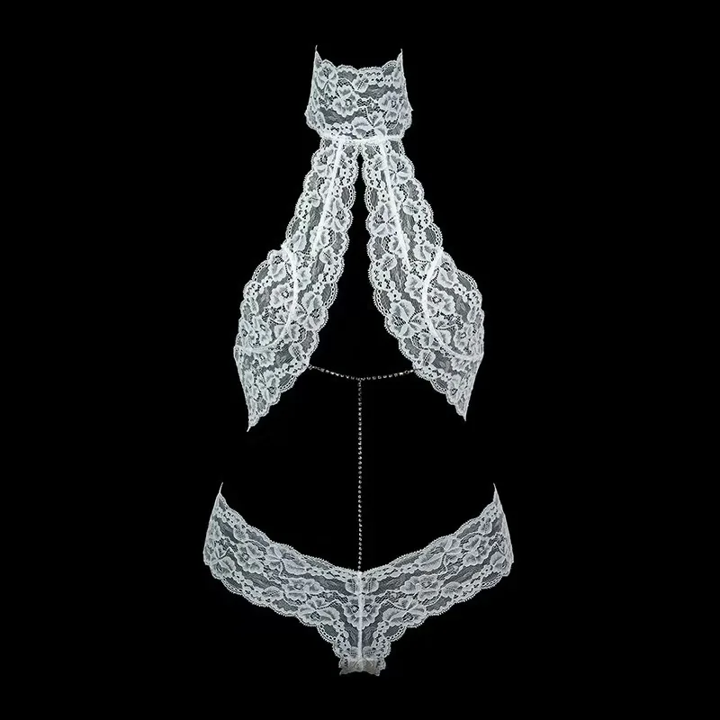Body de encaje transparente