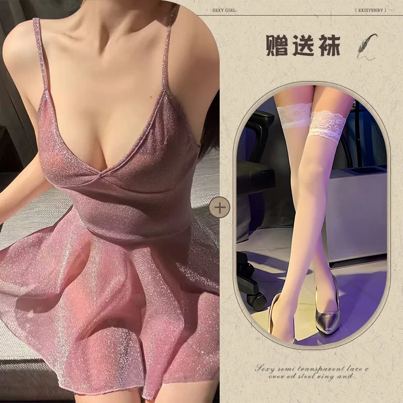 Pink with white stockings
