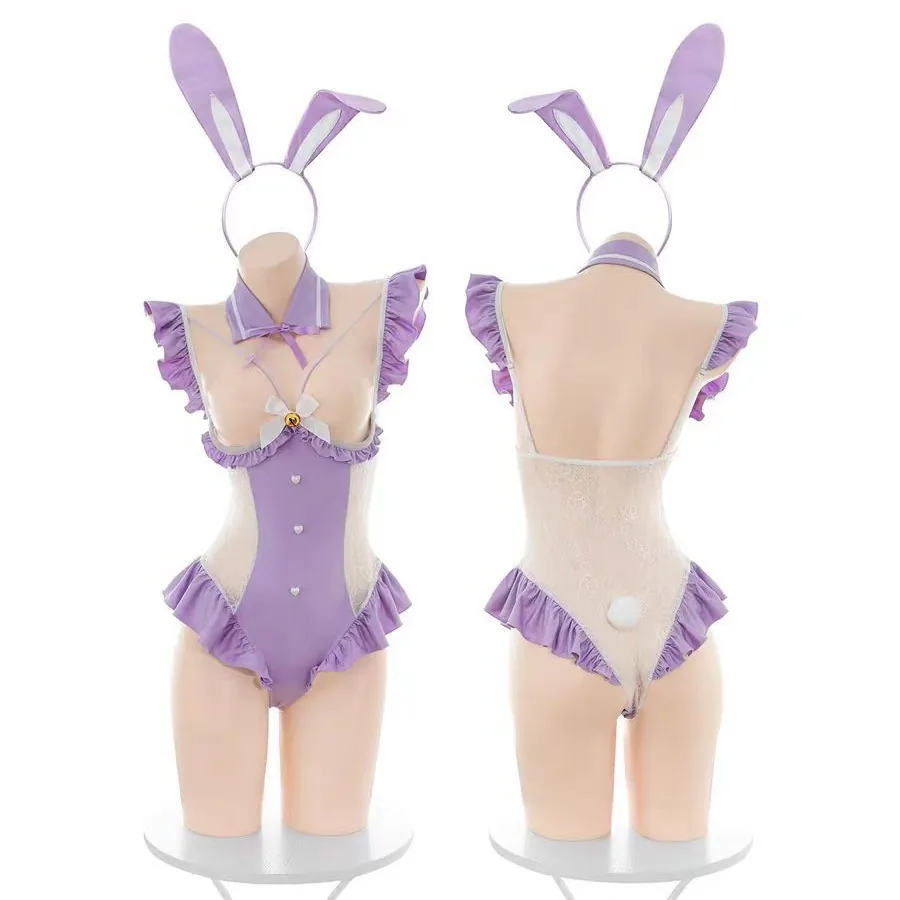 Kaninflicka bodysuit-kostym