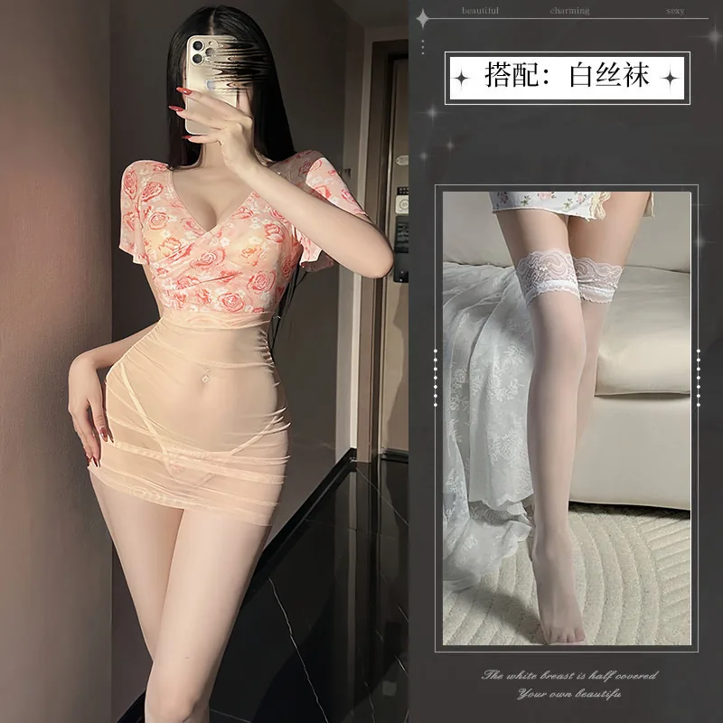 Pink with white stockings