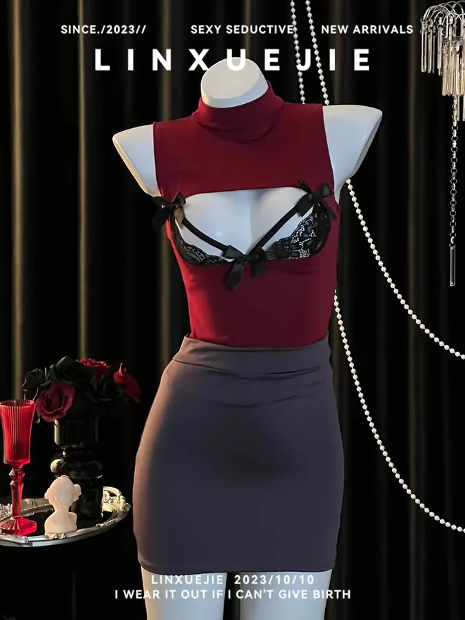Sekretärinnen-Uniform-Set mit kurzem Bodycon-Rock